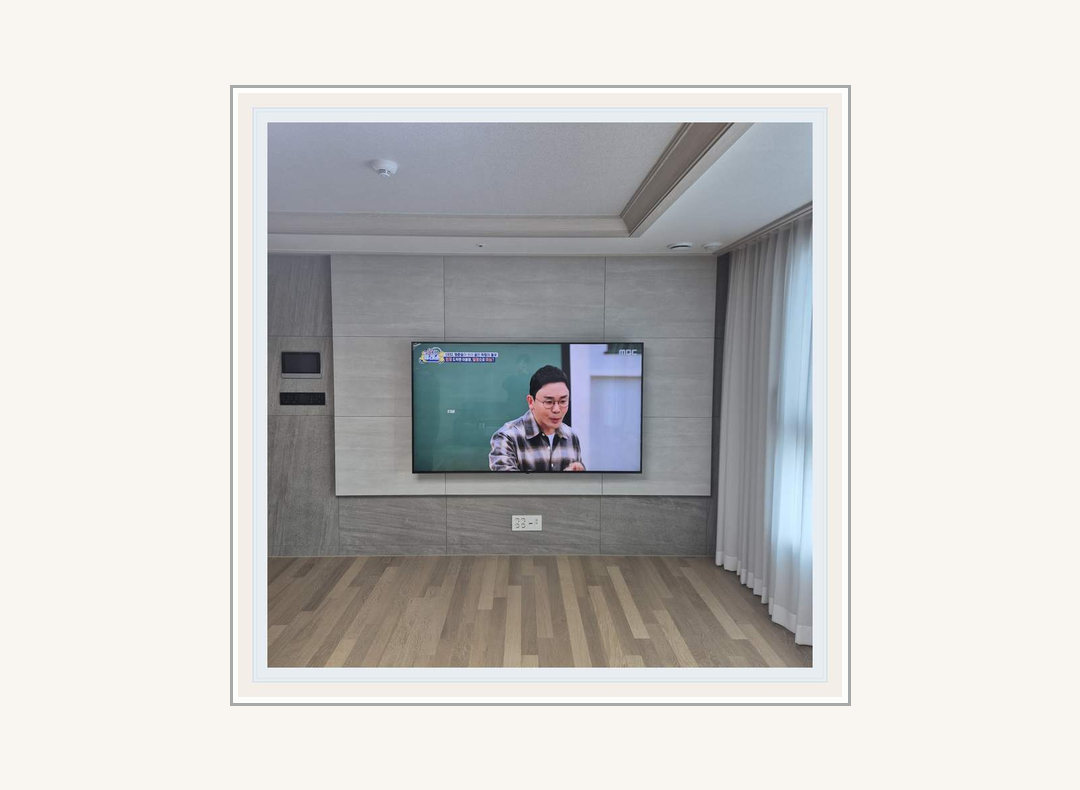 구리시 · 하남시 벽걸이TV 설치 참고 사진 1 · 스탠드형 TV 전환 절차 안내