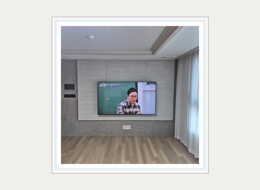 서해구 · 검단구 벽걸이TV 설치 참고 사진 2 · 셋톱박스 리모컨 수신 안내