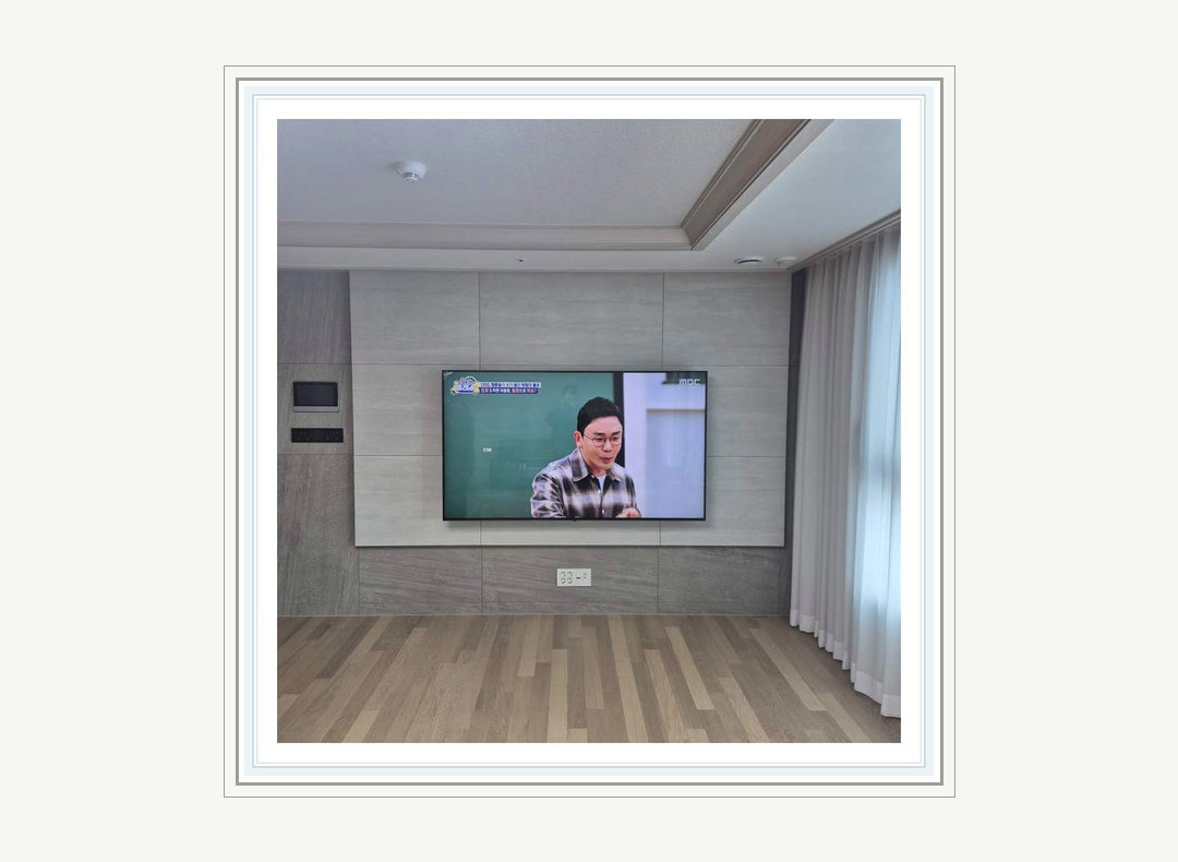일산동구 · 김포시 벽걸이TV 설치 참고 사진 1 · 방문 견적의 확인 항목 안내