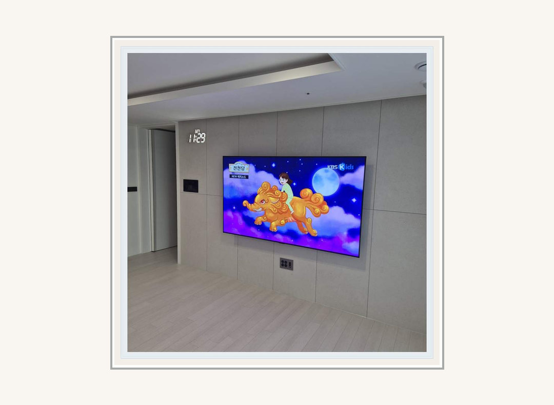 천안 · 아산 벽걸이TV 설치 참고 사진 3 · 천안·아산 설치 조건 비교 안내